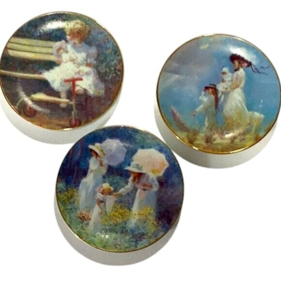 Vintage Decorative Plates Lot of 3 by Richard Judson Zolan 4" Diameter Rare - Picture 2 of 10